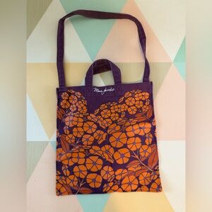 Marc By Marc Jacobs Purple Tote with Orange Floral Pattern